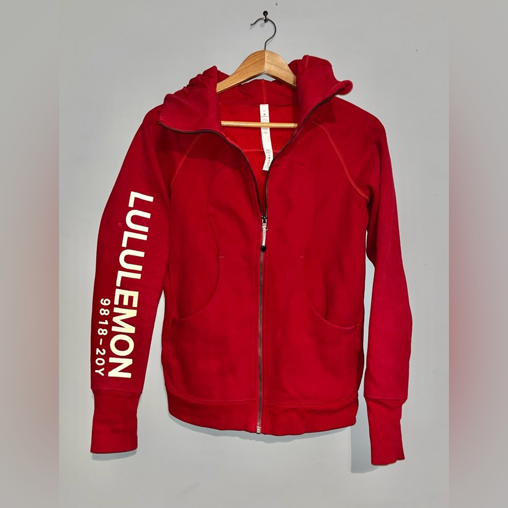 Lululemon Scuba Full-Zip Hoodie - Red - Size 10